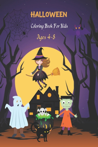 Halloween Coloring Book for Kids Ages 4-8
