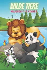 WILDE TIERE - Malbuch Für Kinder