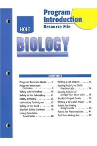 Holt Biology Resource File: Program Introduction