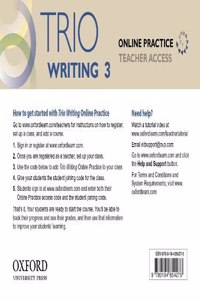 Trio 3 Teacher Online Practice Access Code Card