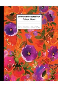 Composition Notebook College Ruled 8.5x11 In 21.59x27.94 50 Sheets/100 Pages