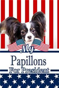 My Papillons for President: 2020 Election Family Recipe Book Journal Notebook 120 Pages 6x9