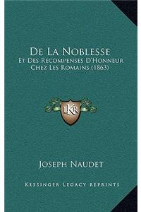 De La Noblesse