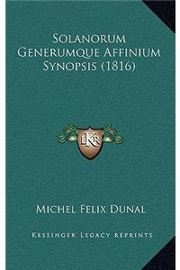 Solanorum Generumque Affinium Synopsis (1816)