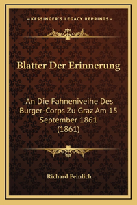 Blatter Der Erinnerung