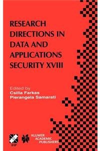 Research Directions in Data and Applications Security XVIII