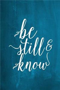 Chalkboard Journal - Be Still & Know (Aqua)