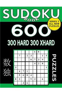 Sudoku Book 600 Puzzles, 300 Hard and 300 Extra Hard