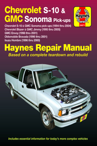 Chevy S-10 & GMC Sonoma Pick-Ups 1994-04, Chevy Blazer & GMC Jimmy 1995-05, GMC Envoy 1998-01, Olds Bravada 1996-01 & Isuzu Hombre 1996-00