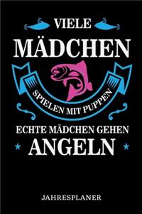 Viele Mädchen Spielen Mit Puppen Echte Mädchen Gehen Angeln Jahresplaner