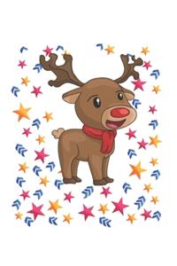 Christmas Reindeer Stars Notebook