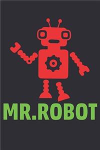 Mr. Robot Themed Gift for Robot Lover / Lined Notebook Journal to Write On