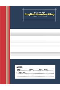 Amiesk Notebook - English Handwriting Notebook - 140 pages (7.44 x 9.69 inch)