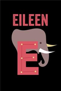 Eileen: Journal (Diary, Notebook) Personalized Custom Name Alphabet Elephant Birthday Gift for Girls