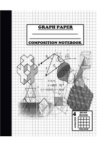 Graph Paper Composition Notebook. Quad Ruled-4 Squares Per Inch