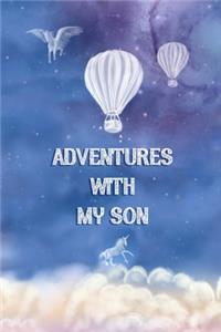 Adventures with my Son: Adventure Journal, Child Diary, Sky Blue Celestial Cover with Cloud Theme