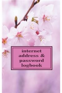 Pink Sakura Internet Password logbook