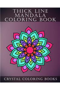 Thick Line Mandala Coloring Book