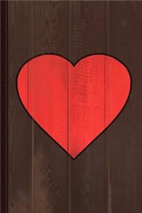 Red Heart Drawing Journal Notebook