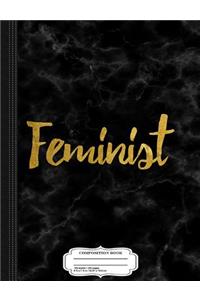 Feminist Faux Gold Foil Composition Notebook