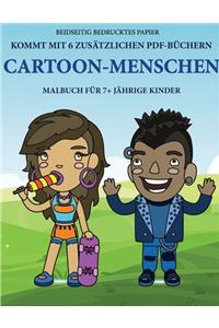 Malbuch für 7+ jährige Kinder (Cartoon-Menschen)