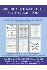 Vor-Kindergarten Druckbare Arbeitsmappen (Kindergarten Mathe Genie Arbeitsbuch - VOL. 1)