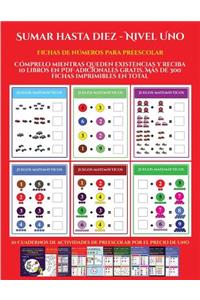 Fichas de números para preescolar (Sumar hasta diez - Nivel Uno)
