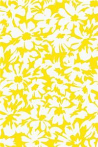 Abstract Floral Notebook: Yellow: Notebook 6 X 9: Notebook 250 Pages