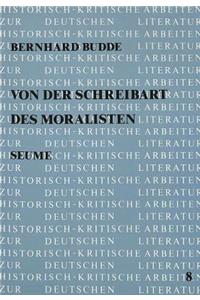 Von Der Schreibart Des Moralisten