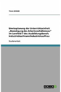 Umrissplanung der Unterrichtseinheit 