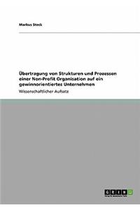 Übertragung von Strukturen und Prozessen einer Non-Profit Organisation auf ein gewinnorientiertes Unternehmen
