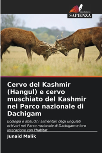 Cervo del Kashmir (Hangul) e cervo muschiato del Kashmir nel Parco nazionale di Dachigam