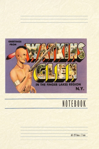 Vintage Lined Notebook Greetings from Watkins Glen, New York