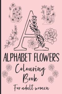 Alphabet Flowers Colouring Book
