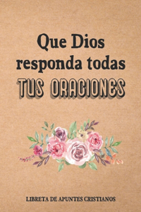 Libreta de Apuntes Cristianos: Libreta bíblica del Evangelio - Lleve un registro de las Alabanzas en la Iglesia y de los versículos Bíblicos - Frases Cristianas
