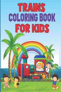 Trains Coloring Book For Kids