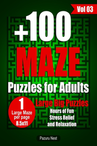 +100 Maze Puzzles for Adults