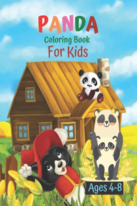 Panda Coloring Book For Kids Ages 4-8