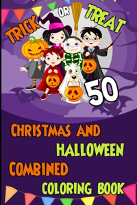 Christmas and Halloween combined coloring book