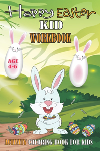 Happy Easter kids workbook for kids age 4-6
