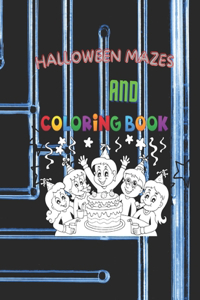 halloween mazes and coloring book