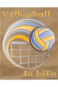 Volleyball Is Life Dot-Lined Notebook