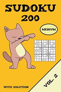 Sudoku 200 Medium With Solution Vol. 2