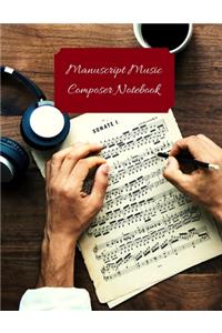 Manuscript Music Composer Notebook