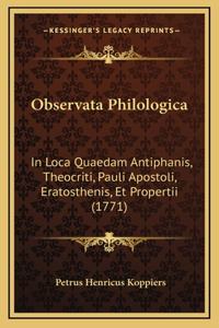 Observata Philologica