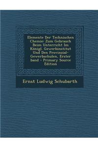 Elemente Der Technischen Chemie