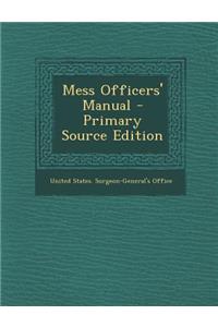 Mess Officers' Manual