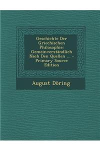 Geschichte Der Griechischen Philosophie