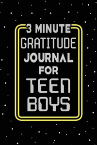 3 Minute Gratitude Journal for Teen Boys