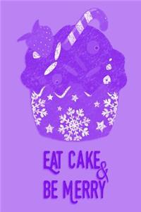 Christmas Journal - Eat Cake & Be Merry (Purple)